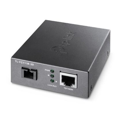 01042024660b3dfd7bf61 TP-LINK (TL-FC111B-20) 10/100 Mbps WDM Media Converter, up to 20km, 802.3u 10/100Base-TX, 100Base-FX, Single-Mode, Half-Duplex/Full-Duplex - Black Antler