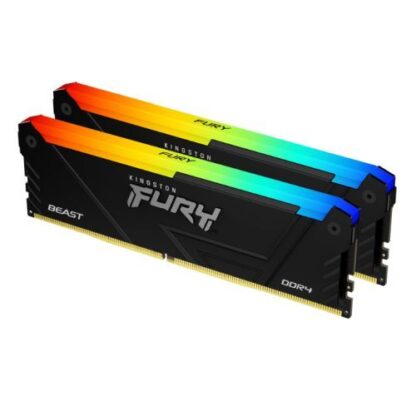 01042024660b3f2aaf951 Kingston Fury Beast RGB 32GB Kit (2 x 16GB), DDR4, 3200MHz (PC4-25600), CL16, XMP, DIMM Memory - Black Antler