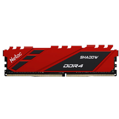 01042024660b3f721054c Netac Shadow Red, 16GB, DDR4, 3200MHz (PC4-25600), CL16, DIMM Memory - Black Antler
