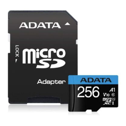 01042024660b400f4a985 ADATA 256GB Premier Micro SDXC Card with SD Adapter, UHS-I Class 10, A1 App Performance, 85MB/s - Black Antler