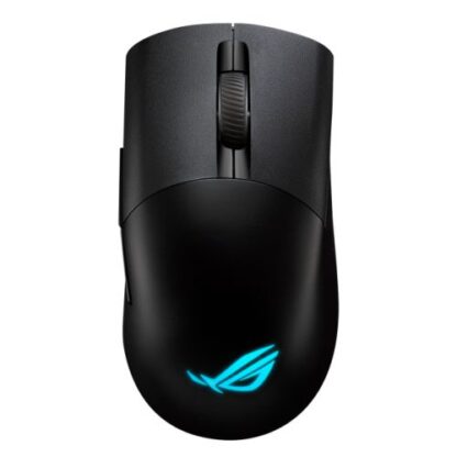 01042024660b403042b56 Asus ROG Keris AimPoint Wired/Wireless/Bluetooth Optical Gaming Mouse, 36000 DPI, Swappable Switches, RGB, Mouse Grip Tape - Black Antler