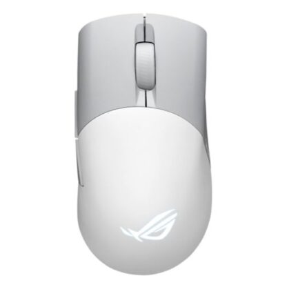 01042024660b40309e546 Asus ROG Keris AimPoint Wired/Wireless/Bluetooth Optical Gaming Mouse, 36000 DPI, Swappable Switches, RGB, Mouse Grip Tape, White - Black Antler