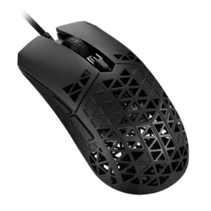 01042024660b407fdf30e Asus TUF Gaming M4 Air Lightweight Gaming Mouse, 16000 DPI, 6 Programmable Buttons, IPX6, Antibacterial Guard, Pure PTFE feet - Black Antler