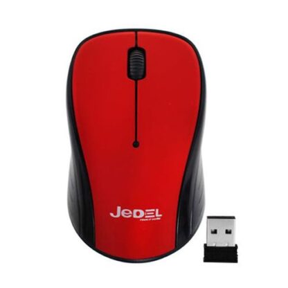01042024660b40ac5ba28 Jedel W920 Wireless Optical Mouse, 1000 DPI, Nano USB, 3 Buttons, Deep Red & Black - Black Antler