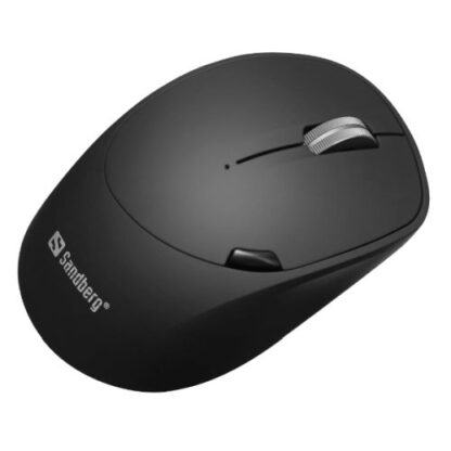 01042024660b40b0782de Sandberg (631-02) Wireless/Bluetooth Mouse Pro Recharge, 1600 DPI, 6 Buttons, Rechargeable Battery, Black, 5 Year Warranty - Black Antler