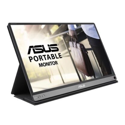 01042024660b410788c3b Asus 15.6" Portable IPS Monitor (MB16AP), 1920 x 1080, USB-C (USB-A adapter), USB-powered, Ultra-slim, Auto-rotatable, Smart Case Stand - Black Antler