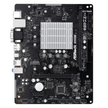 01042024660b438f11a39 Asrock N100M, Integrated Intel Quad-Core N100, Micro ATX, 1 DDR4, VGA, HDMI, DP, Fanless Design, 1x M.2 - Black Antler