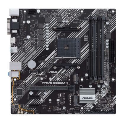 01042024660b440e6ec50 Asus PRIME B550M-K, AMD B550, AM4, Micro ATX, 4 DDR4, VGA, DVI, HDMI, PCIe4, M.2 - Black Antler