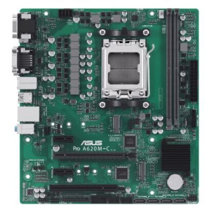 01042024660b445f1becd Asus PRO A620M-C-CSM - Corporate Stable Model, AMD A620, AM5, Micro ATX, 2 DDR5, VGA, HDMI, DP, GB LAN, PCIe4, 2x M.2 - Black Antler