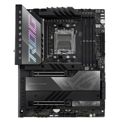 01042024660b44992bcdd Asus ROG CROSSHAIR X670E HERO, AMD X670, AM5, ATX, 4 DDR5, HDMI, 2 USB4, Wi-Fi 6E, 2.5G LAN, PD 3.0 60W, PCIe5, RGB, 5x M.2 - Black Antler