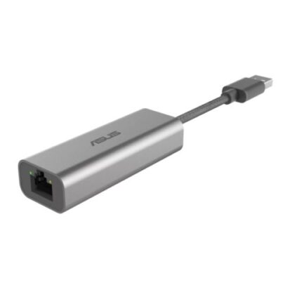 01042024660b4583d7b2b Asus (USB-C2500) USB-A 3.2 Gen1 to 2.5-Gigabit Base-T Ethernet Adapter, Braided Cable, Aluminium Casing - Black Antler