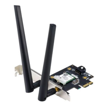 01042024660b45fc2e52e Asus (PCE-AXE5400) AXE5400 Wi-Fi 6E Tri-Band PCI Express Adapter, Bluetooth 5.2, OFDMA & MU-MIMO - Black Antler