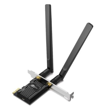 01042024660b46005027a TP-LINK (Archer TX20E) AX1800 Dual Band Wi-Fi 6 PCIe Adapter, Bluetooth 5.2, High-Gain Antennas, WPA3 - Black Antler