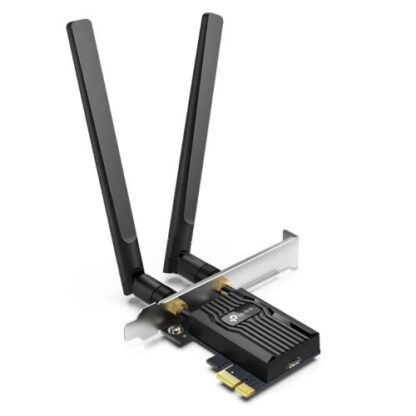 01042024660b4601398f9 TP-LINK (Archer TX55E) AX3000 Dual Band Wi-Fi 6 PCI Express Adapter, Bluetooth 5.2, WPA3 - Black Antler