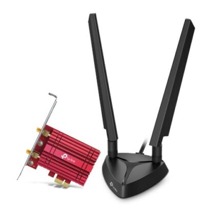 01042024660b46020e02e TP-LINK (Archer TXE75E) AXE5400 Wi-Fi 6E Tri-Band PCI Express Adapter, Bluetooth 5.2 - Black Antler