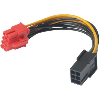 01042024660b4641b8ab9 Akasa PCIe 6-pin to PCIe 2.0 8-pin Adapter Cable, 10cm - Black Antler