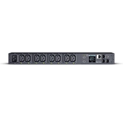 01042024660b46a3c652e CyberPower PDU41005 Switched Power Distribution Unit, 1U Rackmount, 1x IEC C20 Input, 8 Outlets, Real-Time Local/Remote Monitoring & Switching, LCD Display - Black Antler