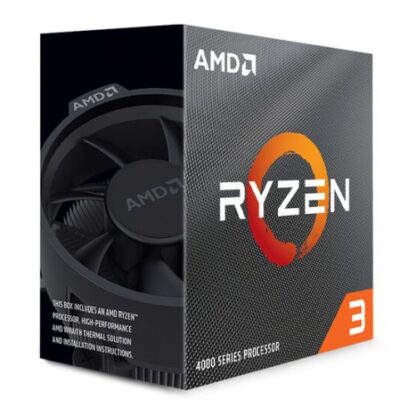 02042024660b4aa581a81 AMD Ryzen 3 4100 CPU with Wraith Stealth Cooler, AM4, 3.8GHz (4.0 Turbo), Quad Core, 65W, 6MB Cache, 7nm, 4th Gen, No Graphics - Black Antler