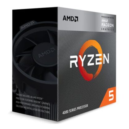 02042024660b4aa65ab4d AMD Ryzen 5 4600G CPU, AM4, 3.7GHz (4.2 Turbo), 6-Core, 65W, 11MB Cache, 7nm, 4th Gen, Radeon Graphics - Black Antler