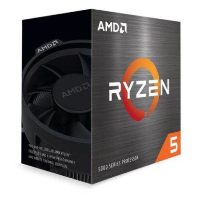 02042024660b4aa6c083f AMD Ryzen 5 5500 CPU with Wraith Stealth Cooler, AM4, 3.6GHz (4.2 Turbo), 6-Core, 65W, 19MB Cache, 7nm, 5th Gen, No Graphics - Black Antler