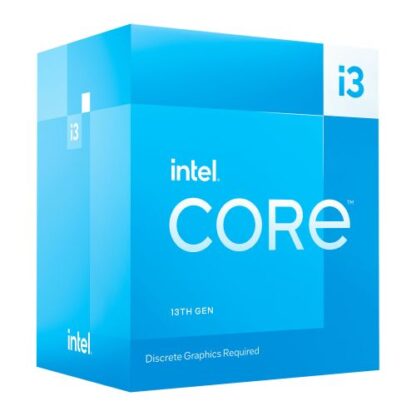 02042024660b4bd2e384d Intel Core i3-13100F CPU, 1700, 3.4 GHz (4.5 Turbo), Quad Core, 60W (89W Turbo), 10nm, 12MB Cache, Raptor Lake, No Graphics - Black Antler