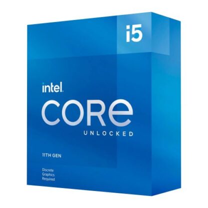 02042024660b4bd7a39c4 Intel Core i5-11600KF CPU, 1200, 3.9 GHz (4.9 Turbo), 6-Core, 125W, 14nm, 12MB Cache, Overclockable, Rocket Lake, No Graphics, NO HEATSINK/FAN - Black Antler