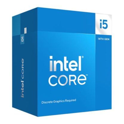 02042024660b4c4f9b381 Intel Core i5-14400F CPU, 1700, Up to 4.7GHz, 10-Core, 65W (148W Turbo), 10nm, 20MB Cache, Raptor Lake Refresh, No Graphics - Black Antler