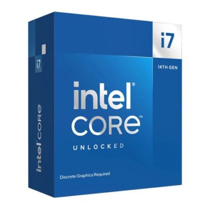 02042024660b4c5748dba Intel Core i7-14700KF CPU, 1700, 3.4 GHz (5.6 Turbo), 20-Core, 125W (253W Turbo), 10nm, 33MB Cache, Overclockable, Raptor Lake Refresh, No Graphics, NO HEATSINK/FAN - Black Antler