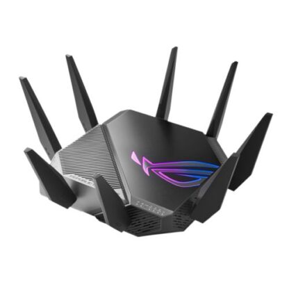 02042024660b4f5bcb14a Asus (GT-AXE11000) ROG Rapture AXE11000 Wi-Fi 6E Tri-Band Gaming Wi-Fi 6 Router, 6GHz Band, 2.5G WAN/LAN port, RGB, AiMesh, Game Acceleration - Black Antler