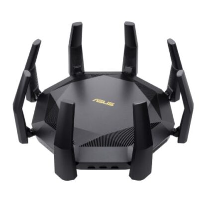 02042024660b50830f39d Asus (RT-AX89X) AX6000 Wireless Dual Band Wi-Fi 6 Router, 12-stream, MU-MIMO & OFDMA, AiMesh, Dual 10G Ports, SFP+, USB, Lifetime Free Internet Security - Black Antler