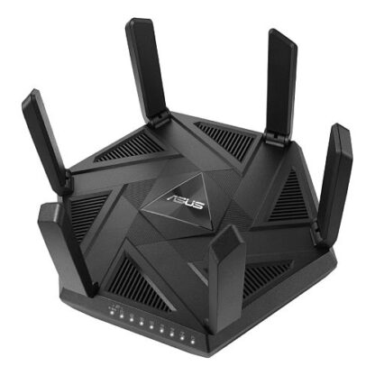 02042024660b508377a2b Asus (RT-AXE7800) AXE7800 Wi-Fi 6E Tri-Band Router, 6GHz Band, 2.5G WAN/LAN, USB, AiMesh, One-Tap Safe Browsing, Enhanced Security - Black Antler