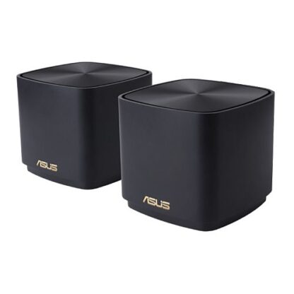 02042024660b51a9d6ddc Asus (ZenWiFi XD4 Plus) AX1800 Dual Band Mesh Wi-Fi 6 System, 2 Pack, AiMesh, AiProtection, Wall Mountable, Black - Black Antler