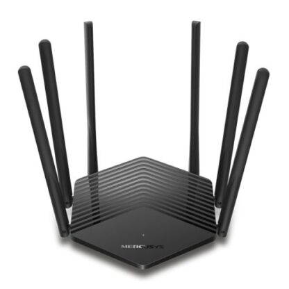 02042024660b52d52e9a8 Mercusys (MR50G) AC1900 (600+1300) Wireless Dual Band GB Cable Router, MU-MIMO, 6 Antennas - Black Antler
