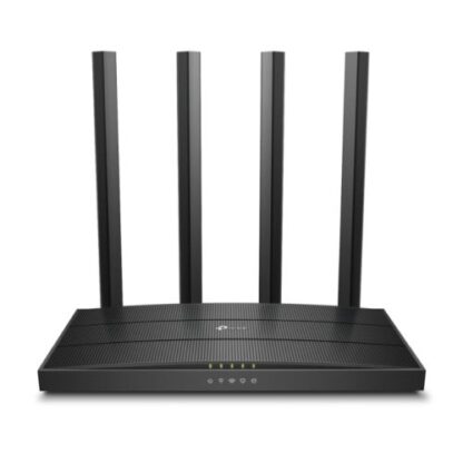 02042024660b52de38b66 TP-LINK (Archer C6), AC1200 (867+300) Wireless Dual Band GB Cable Router, 4-Port, MU-MIMO, Access Point Mode - Black Antler