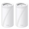 TP-LINK (DECO BE85) BE19000 Tri-Band Whole Home Mesh Wi-Fi 7 System, 2 Pack, 12-Stream, 2x 10G Ports, Multi-Link Operation, Voice Control