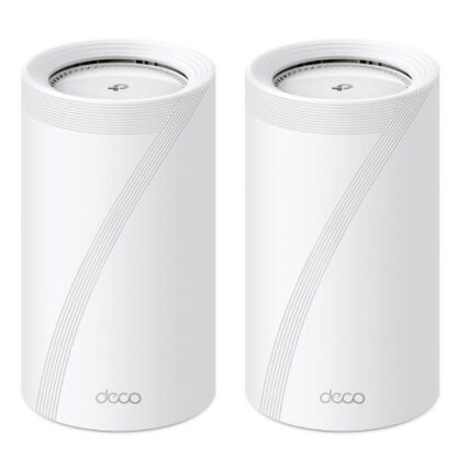 02042024660b54046cf7c TP-LINK (DECO BE85) BE19000 Tri-Band Whole Home Mesh Wi-Fi 7 System, 2 Pack, 12-Stream, 2x 10G Ports, Multi-Link Operation, Voice Control - Black Antler