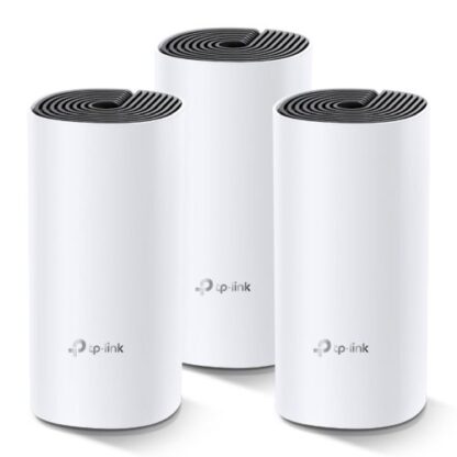 02042024660b5407033d0 TP-LINK (DECO M4) Whole-Home Mesh Wi-Fi System, 3 Pack, Dual Band AC1200, MU-MIMO, 2 x LAN on each Unit - Black Antler