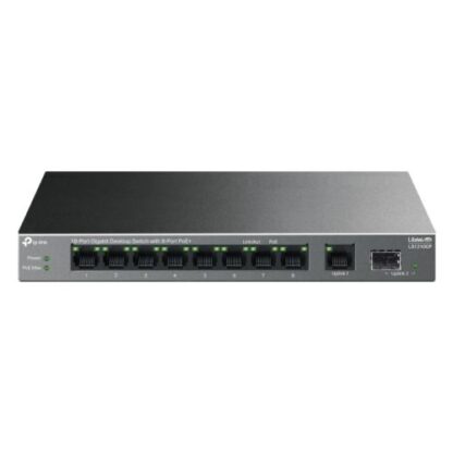 02042024660b5a46a9c8c TP-LINK (LS1210GP) 10-Port Gigabit Desktop LiteWave Switch with 8-Port PoE+, GB SFP Port - Black Antler