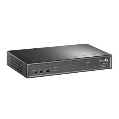 02042024660b5a4b35a32 TP-LINK (TL-SF1009P) 9-Port 10/100 Unmanaged Desktop Switch, 8 Port PoE+, Steel Case - Black Antler