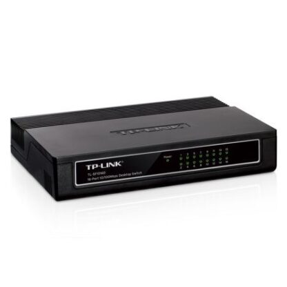 02042024660b5a4c1d945 TP-LINK (TL-SF1016D) 16-Port 10/100Mbps Unmanaged Desktop Switch, Plastic Case - Black Antler