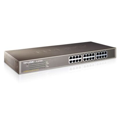 02042024660b5a4d0565d TP-LINK (TL-SF1024) 24-Port 10/100Mbps Unmanaged Rackmount Switch, Steel Case - Black Antler