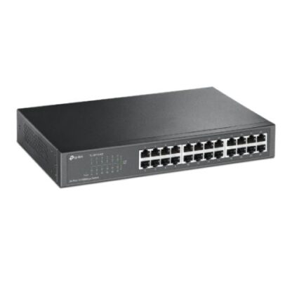 02042024660b5a4d72b5c TP-LINK (TL-SF1024D) 24-Port 10/100 Unmanaged Desktop/Rackmount Switch, Steel Case - Black Antler