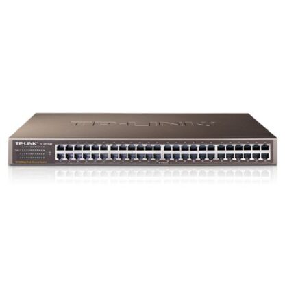 02042024660b5a4dde343 TP-LINK (TL-SF1048) 48-Port 10/100 Unmanaged Rackmount Switch, Steel Case - Black Antler