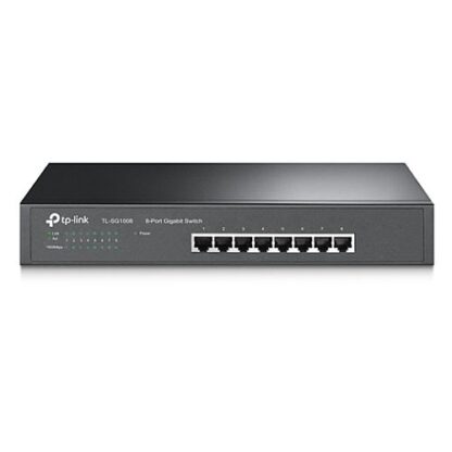 02042024660b5a4fa4dc8 TP-LINK (TL-SG1008) 8-Port Gigabit Unmanaged Desktop/Rackmount Switch, Steel Case - Black Antler