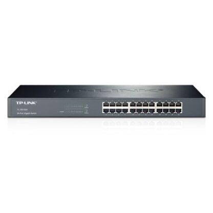 02042024660b5b021c78b TP-LINK (TL-SG1024) 24-Port Gigabit Unmanaged Rackmount Switch, Steel Case - Black Antler