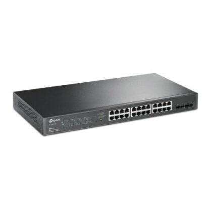 02042024660b5b6c038e0 TP-LINK (TL-SG2428P) JetStream 28-Port Gigabit Smart Switch with 24-Port PoE+, 4 GB SFP Slots, Rackmountable - Black Antler