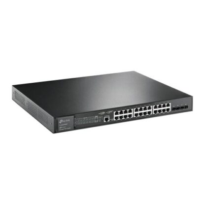 02042024660b5b6f36d60 TP-LINK (TL-SG3428XMP) JetStream 24-Port Gigabit & 4-Port 10GE SFP+ L2+ Managed Switch with 24-Port PoE+, Rackmountable - Black Antler