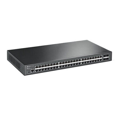 02042024660b5b7106300 TP-LINK (TL-SG3452X) JetStream 48-Port Gigabit L2+ Managed Switch with 10GE 4 SFP+ Slots, L2/L3/L4 QoS, Fanless, Rackmountable - Black Antler