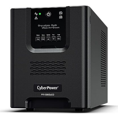 02042024660b5ba285130 CyberPower 1500VA Line Interactive Tower Pro UPS, 1350W, LCD Display, 8x IEC, AVR Energy Saving, Hot-Swap Batteries - Black Antler