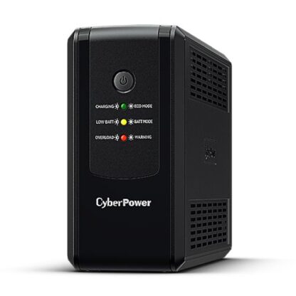 02042024660b5c39555c4 CyberPower UT 650VA Line Interactive Tower UPS, 360W, LED Indicators, 4x IEC, AVR Energy Saving, Up to 1Gbps Ethernet - Black Antler